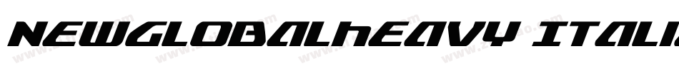 NewGlobalHeavy Italic字体转换